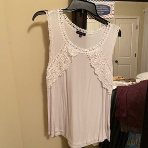 White Embroidered Tank